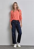 Strukturpullover peachwood orange melange