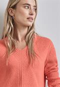 Strukturpullover peachwood orange melange