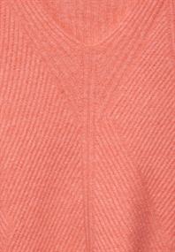 Strukturpullover peachwood orange melange