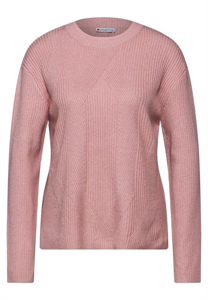 Strukturpullover petal rose mel.