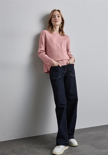 Strukturpullover petal rose mel.