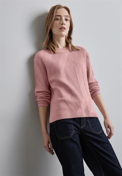 Strukturpullover petal rose mel.