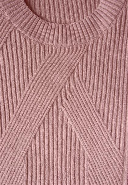 Strukturpullover petal rose mel.