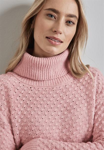 Strukturpullover petal rose mel.
