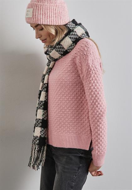 Strukturpullover petal rose mel.