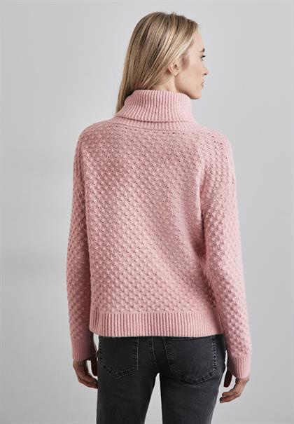 Strukturpullover petal rose mel.