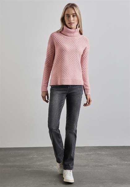 Strukturpullover petal rose mel.