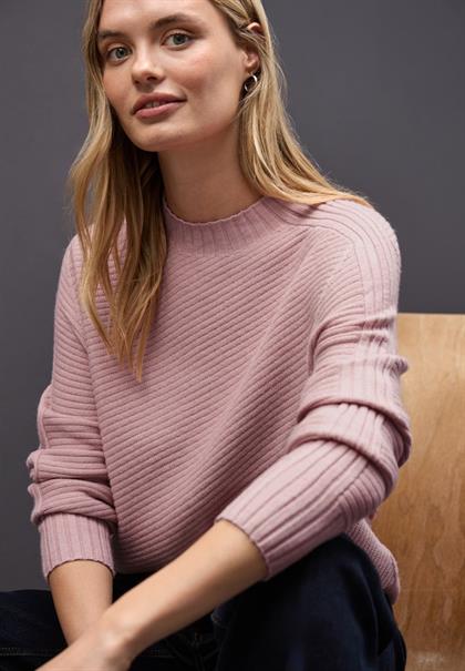 Strukturpullover powder pink mel.