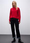 Strukturpullover racing red