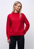Strukturpullover racing red