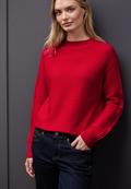 Strukturpullover racing red