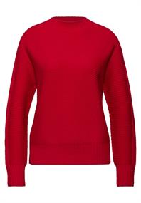 Strukturpullover racing red