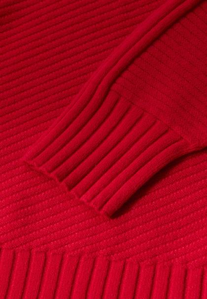 Strukturpullover racing red
