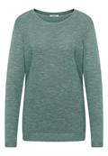 Strukturpullover smoky green heather melange