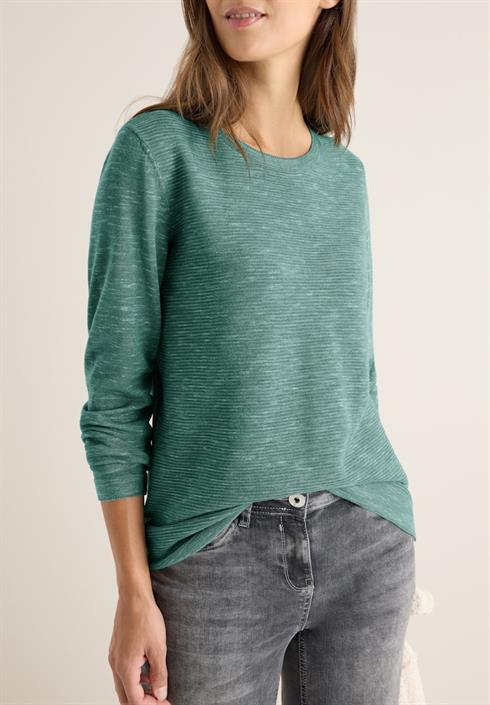 strukturpullover-smoky-green-heather-melange