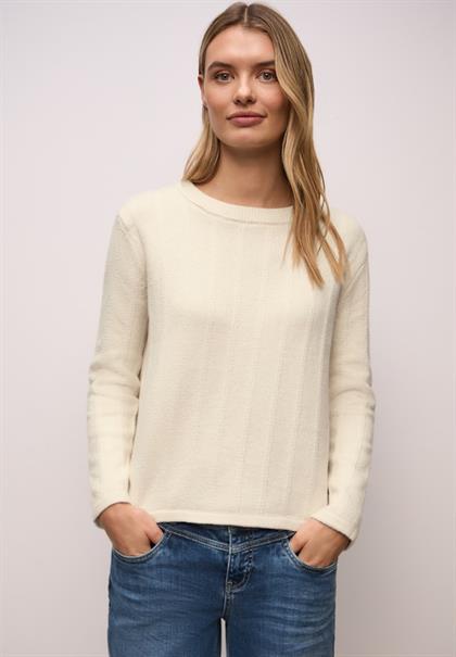Strukturpullover soft beige
