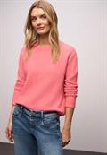 Strukturpullover striking coral mel.
