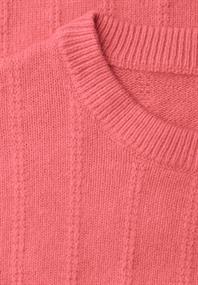 Strukturpullover striking coral mel.