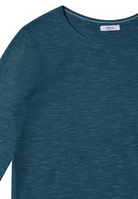 Strukturpullover teal blue heather melange