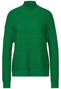 Strukturpullover vibrant green