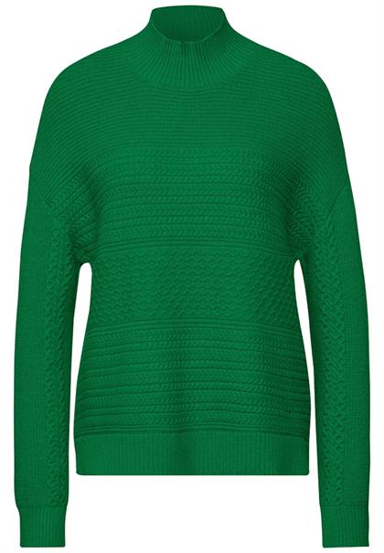 Strukturpullover vibrant green