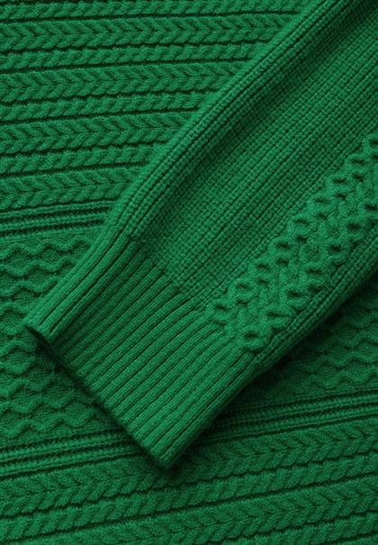 Strukturpullover vibrant green