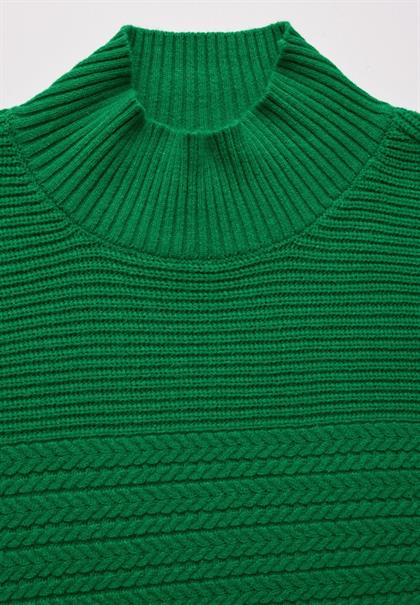 Strukturpullover vibrant green