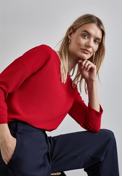 Strukturshirt autumn red