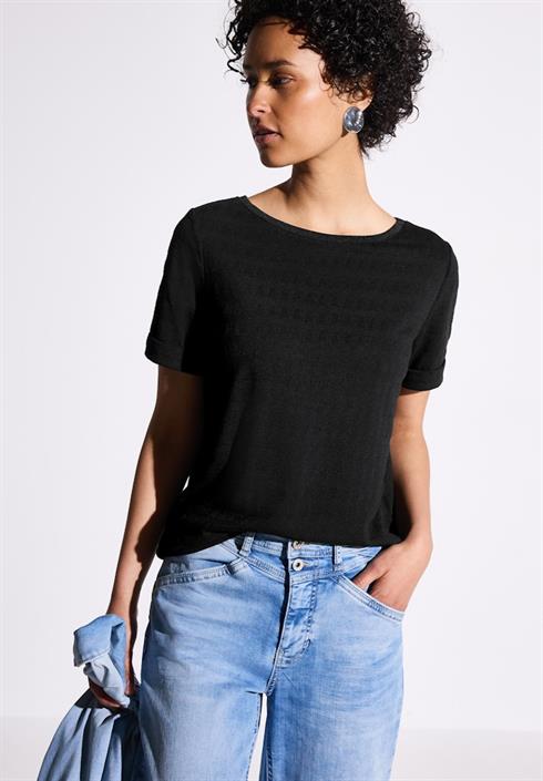 strukturshirt-black