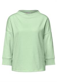 Strukturshirt gleam green mel.