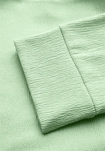 Strukturshirt gleam green mel.