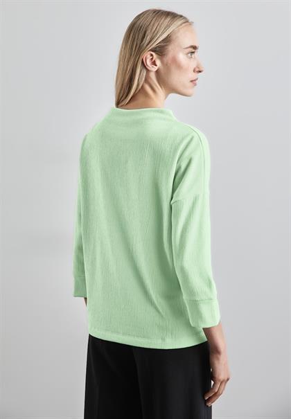 Strukturshirt gleam green mel.