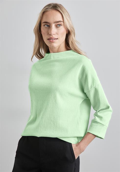 strukturshirt-gleam-green-mel