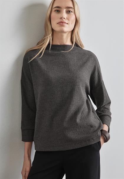 Strukturshirt gravel grey mel.