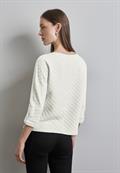 Strukturshirt mit Details lucid white