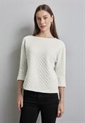 Strukturshirt mit Details lucid white