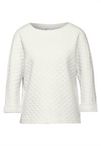 Strukturshirt mit Details lucid white