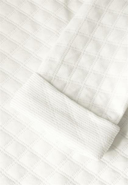 Strukturshirt mit Details lucid white