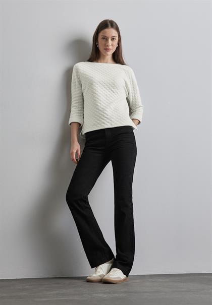 Strukturshirt mit Details lucid white