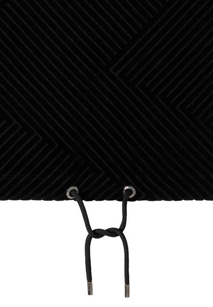 Strukturshirt mit Funnelneck black