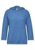 Strukturshirt mit Kapuze marina blue