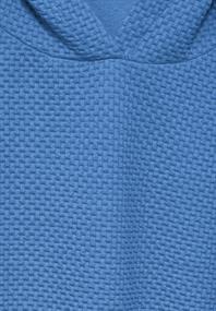Strukturshirt mit Kapuze marina blue