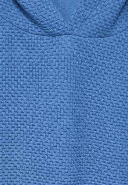 Strukturshirt mit Kapuze marina blue