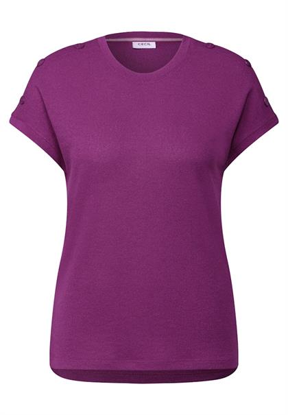 Strukturshirt mit Knöpfen anemone pink