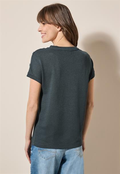 Strukturshirt mit Knöpfen slate khaki
