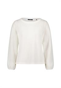 Strukturshirt mit Rundausschnitt eggnog