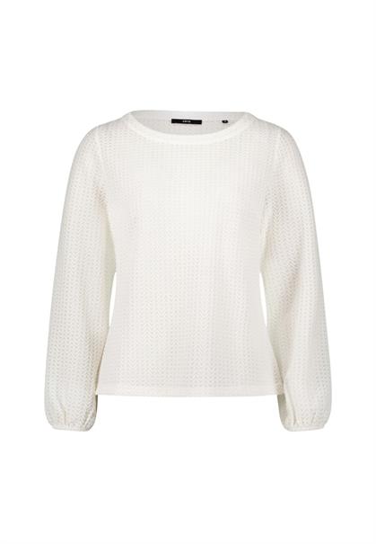 Strukturshirt mit Rundausschnitt eggnog