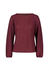 Strukturshirt mit Rundausschnitt mystic berry
