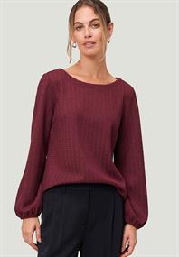 Strukturshirt mit Rundausschnitt mystic berry