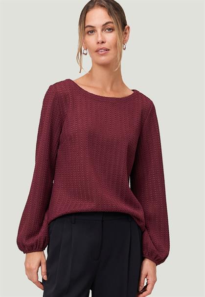 Strukturshirt mit Rundausschnitt mystic berry